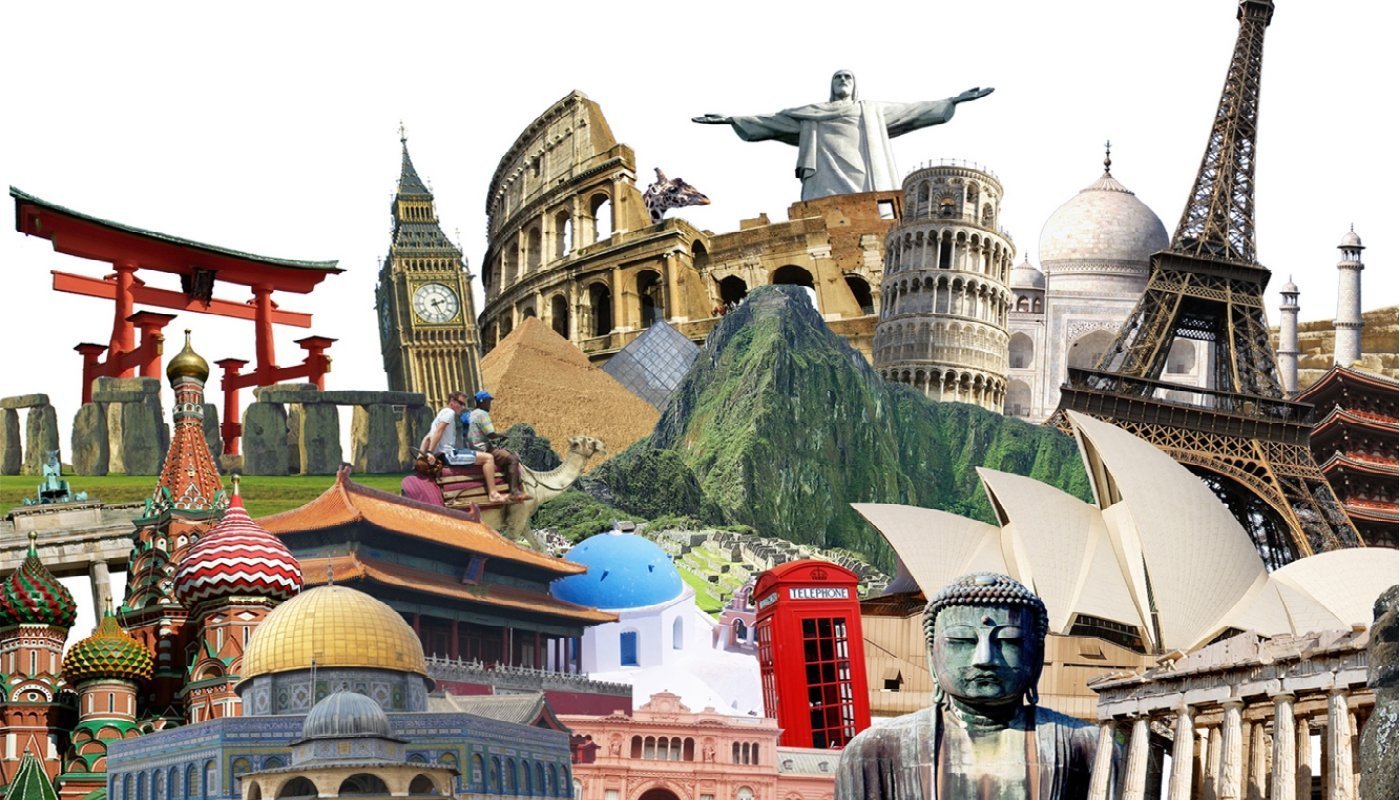 Путешествие по разным странам. Путешествие в разные страны. Культурно-исторический туризм. Путешествия по миру коллаж. Достопримечательности разных стран.