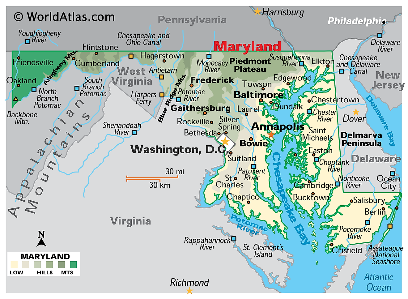 Штат Мэриленд на карте. Мэриленд на карте США. Штат Maryland на карте США. Потомак город штат Мэриленд. Штат балтимор на карте