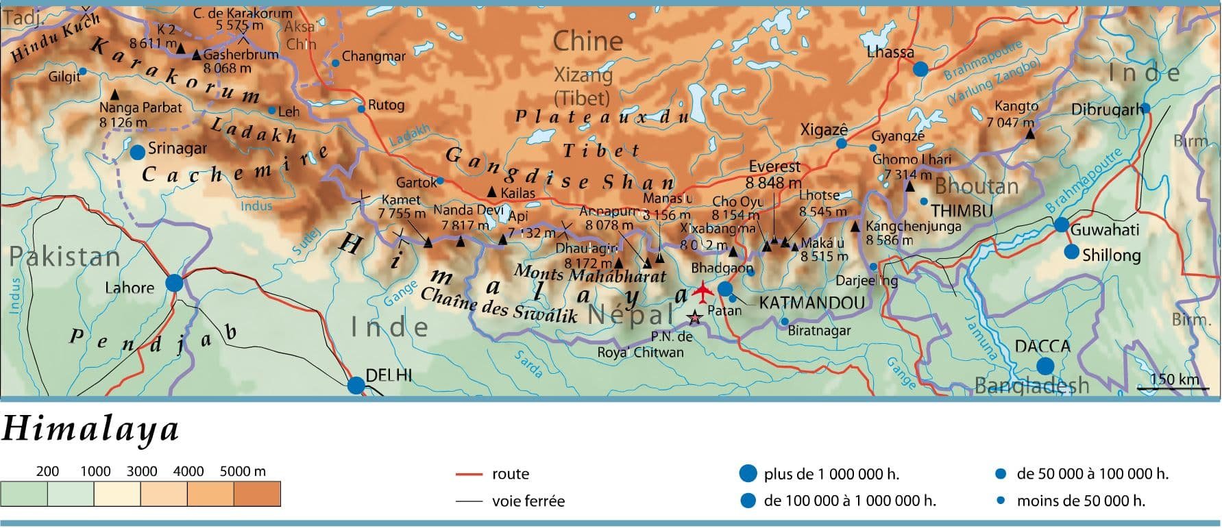 Карта вершин гималаев. Горы Гималаи на карте. Тибет и Гималаи на карте. Где находятся Гималаи на карте. Тибетское Нагорье и Гималаи на карте.