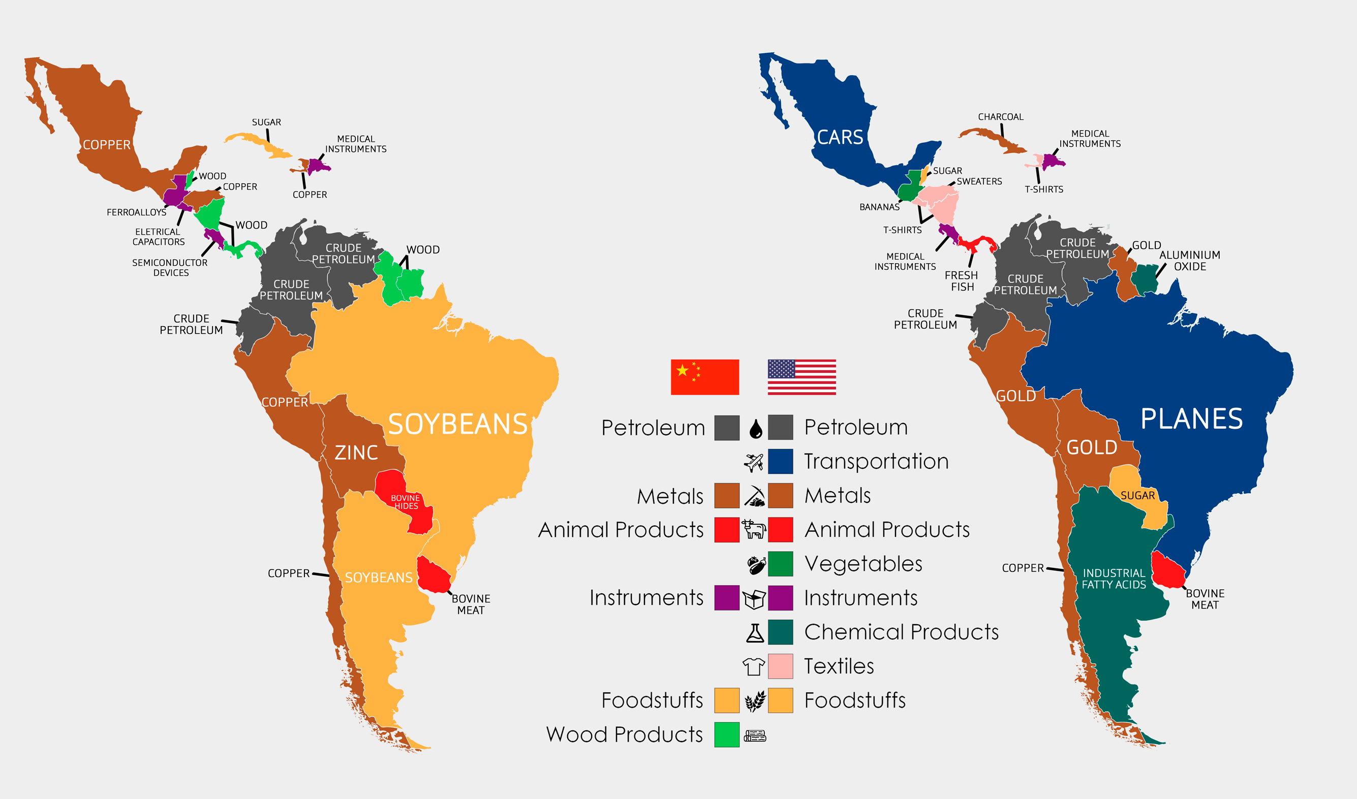 Латинская америка время. Экспорт из Латинской Америки карта. Экспорт Латинской Америки на карте. Экономическая карта Латинской Америки. Страны экспортеры Латинской Америки на карте.