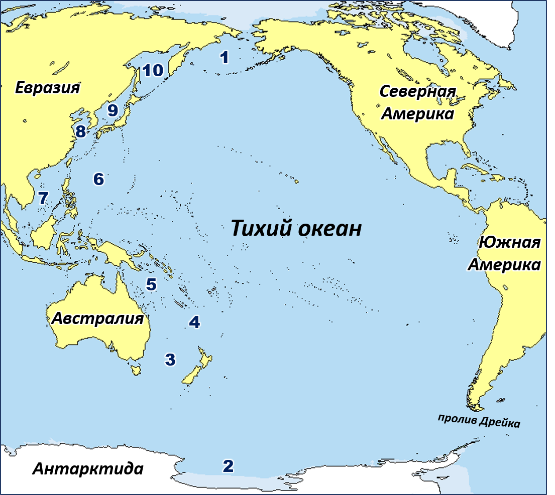Материки наибольшие острова индийского океана. Карта Тихого океана со странами. Тихий океан на карте. Северная часть Тихого океана на карте.