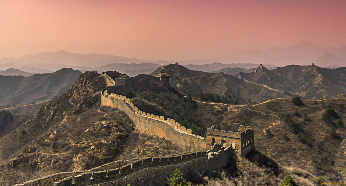Великая китайская стена вид сверху